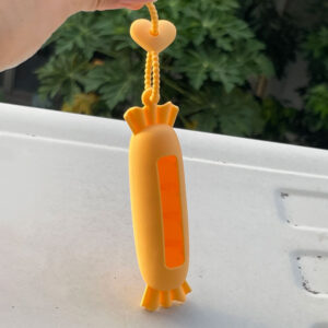 Protective case + heart-shaped cable tie / candy yellow