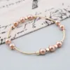 Geometric Beaded Steel Fashion Bangle