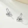 Wholesale Elegant Heart Shaped Stainless Steel Earrings With Embedded Diamonds Women's Fashion Jewelry Studs Classic Artistic Style