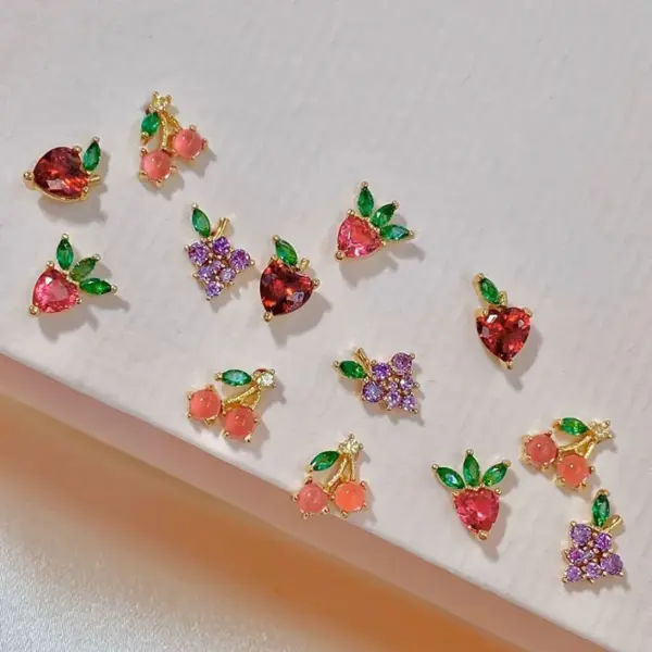 Fruit Copper Simple Style Earrings