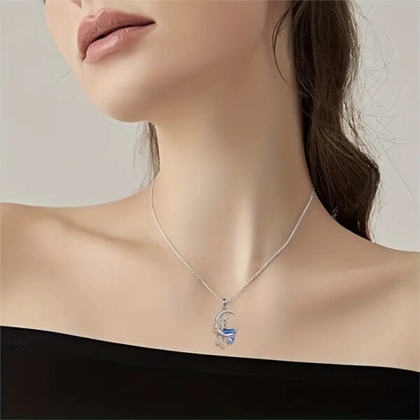 Wholesale Amazon cross-border new personalized mermaid star multi-color necklace European and American fashion Valentine's Day gift pendant