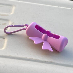 Protective case + carabiner/purple bow