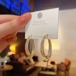 58#D0527 Linear Eardrops-Gold
