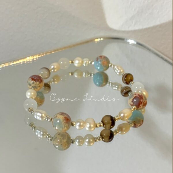 Wholesale Shoushan Stone Pearl Beaded Bracelet for Girls 2024 New Fashionable High-end Light Luxury Niche Exquisite BFF Hand