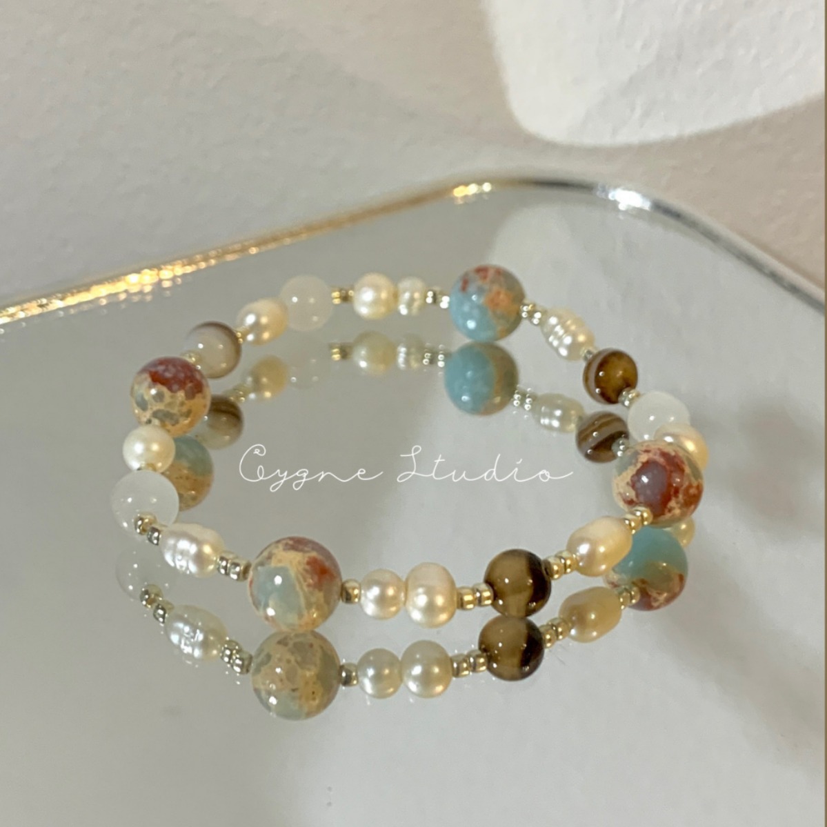 Wholesale Shoushan Stone Pearl Beaded Bracelet for Girls 2024 New Fashionable High-end Light Luxury Niche Exquisite B Hand