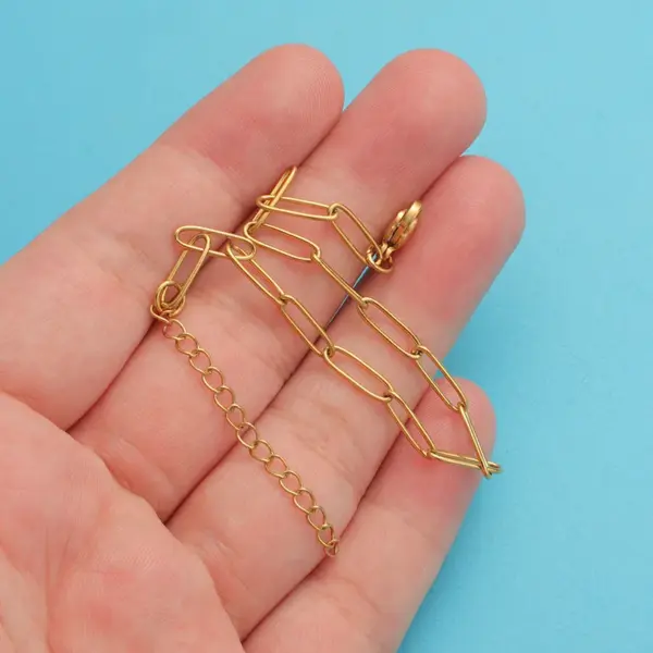 PVD Coated 18K Gold Real Gold Plated Solid Color Stainless Steel Simple Style Classic Style Waterproof Non Tarnish 304 Stainless Steel Bracelets