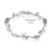 Wholesale Jewelry Elegant Luxurious Romantic Branches And Leaves Flower Copper Zircon 18K Gold Plated Plating Inlay Handmade Chain Bracelets