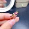 Wholesale Fashion Round Copper Rings Plating Inlay Artificial Gemstones Copper Rings
