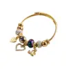 Wholesale Elegant Swan Heart Shape 304 Stainless Steel Alloy Rhinestones Bangle In Bulk