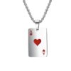oly-e357e7b69ff78cfa29a98d0ac25d6365 Wholesale lucky Spade necklace pendant hip hop personality red peach playing card A trendy cool disco pendant titanium steel
