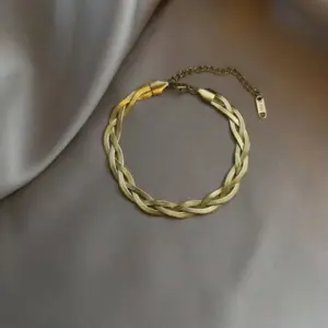 S120 Gold Braided Bracelet