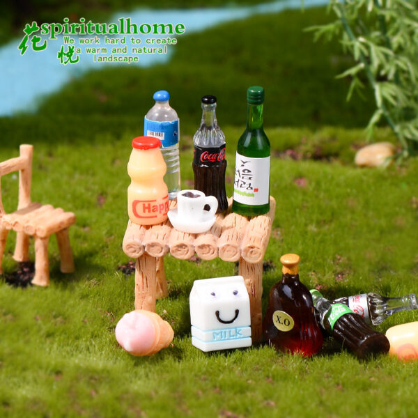 oly-e36d97d7d756bc67798d4f16c6041410 Wholesale Yangle bottle milk Cola resin crafts mini fleshy small ornaments Jewelry pendant parent-child gifts