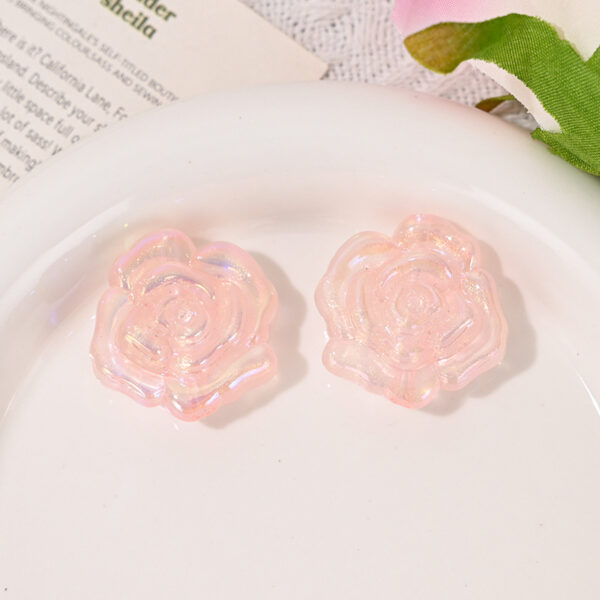 Wholesale Luminous Rose Loose Beads Plated Rose Beads