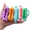 Wholesale Lipstick case silicone protective case bow lipstick bag keychain