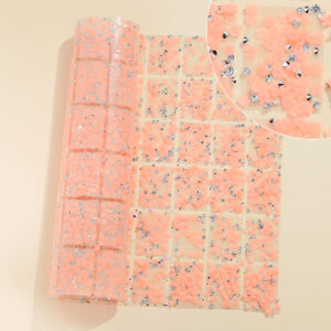 31 water red rabbit head + pointed rhinestone style luminous / Geometric special-shaped resin hot-melt adhesive tape [whole piece 24*40cm, small square 3*4cm]