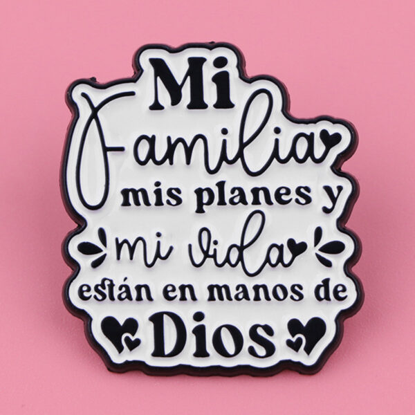 Wholesale Inspirational Quotes Series English Brooch Metal Accessories