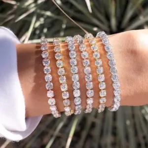 Wholesale Fashion Geometric Copper Plating Zircon Bracelets 1 Piece