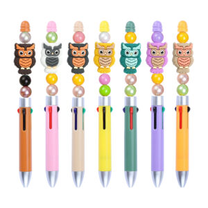 oly-e38dea9ecfe119c0e1d8e1717e708e1b Wholesale Cartoon owl shaped ballpoint pen with beads