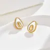 PVD Coated Real Gold Plated 18K Gold Avocado 304 Stainless Steel Casual Simple Style Waterproof Non Tarnish Earrings Necklace