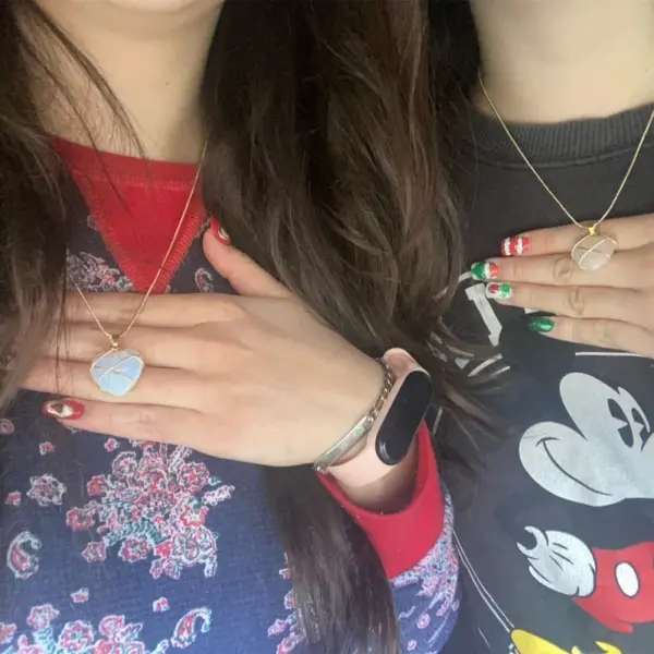 Wholesale Cute Heart Shape Artificial Crystal Copper Pendant Necklace In Bulk