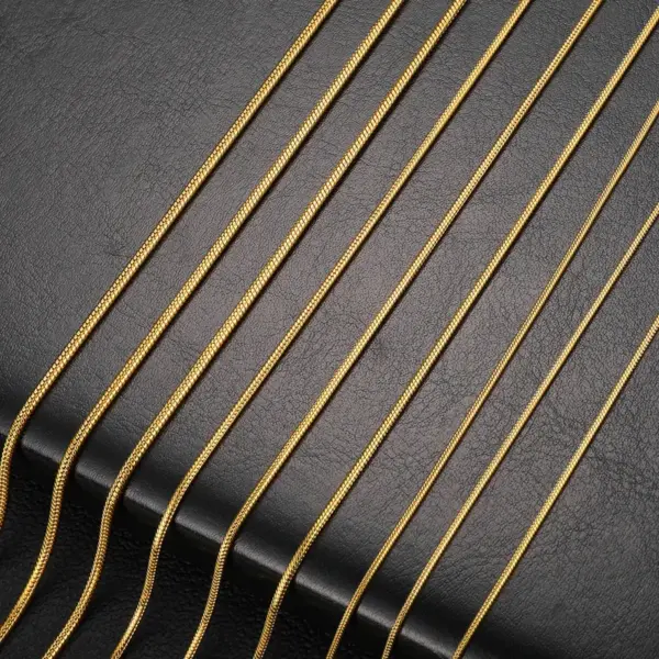 Wholesale U Shape Solid Color Stainless Steel Simple Style 201 Stainless Steel Necklace