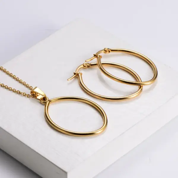Wholesale Stainless Steel 18K Gold Plated Simple Style Plating U Shape