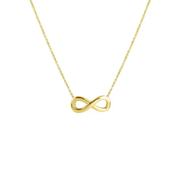 Wholesale Basic Infinity Titanium Steel Plating Pendant Necklace