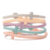 Wholesale Amazon hot selling bracelet simple European and American macaron cross bracelet children's hand adult silicone bracelet