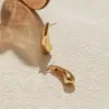 Wholesale PVD Coated 18K Gold Plated Solid Color 304 Stainless Steel Simple Style Classic Style Waterproof Non Tarnish Ear Studs