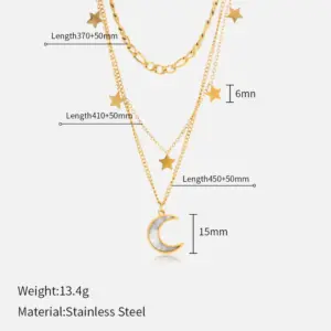 Gold Moon Necklace