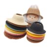 Wholesale 17cm Labubu Empty Top Open Straw Hat Woven Hat Labubu Party Clothing Accessories Pastoral Style