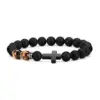 Wholesale Ethnic Style Cross Natural Stone Beaded Bracelets