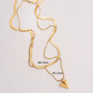 Double Layers Loving Heart / Gold