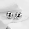 Wholesale 1 Pair Casual Round Solid Color Plating 304 Stainless Steel Stainless Steel Earrings