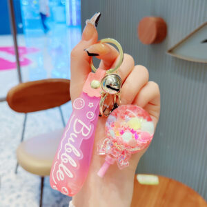 M0308#Oil-infused snowflake pink-lollipop