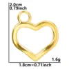 Ion Plating (IP) Real Gold Plated 18K Heart Shape 304 Stainless Steel Casual Sweet Waterproof Non Tarnish Charms Pendant Necklace