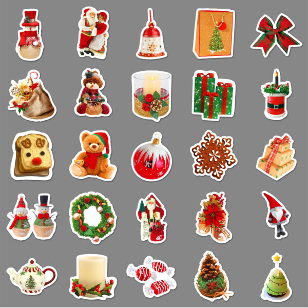 oly-e3ec563f788ab935e9fcd1c4d88fe993 Wholesale 50pcs/pack Christmas ins style holiday waterproof stickers