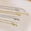 Wholesale Copper 18K Gold Plated Solid Color Necklace