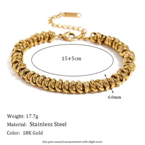 Hand-Assembled Ring Bracelet-Gold