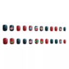 Wholesale Z-460 Merry Christmas Fake Nails Christmas Cross-border 24 Finished Wear Nail Nail Nails