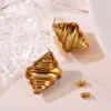 Wholesale 1 Pair Cute Novelty Streetwear Geometric Irregular 304 Stainless Steel Imitation Gold Electroplating Ear Studs