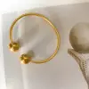 Wholesale PVD Coated Real Gold Plated 18K Gold Heart 304 Stainless Steel Titanium Steel Simple Style Waterproof Non Tarnish 304 Stainless Steel Titanium Steel