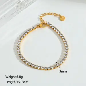 Gold Bracelet 3mm