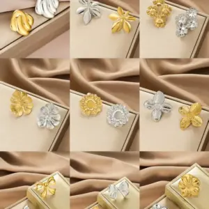 Wholesale Fashion Irregular 304 Stainless Steel Earrings For Women Unique Design High-End Sensual Non-Mainstream Ear Accessories Vacuum Plating