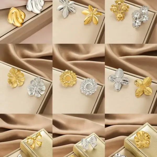 Wholesale Fashion Irregular 304 Stainless Steel Earrings For Women Unique Design High-End Sensual Non-Mainstream Ear Accessories Vacuum Plating