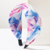 Wholesale New Bohemian Tie-dyed Fabric Hair Hoop Fashionable Wide-brimmed Cross Knot Summer Beach Vacation Hair Accessories for Women
