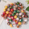 Wholesale Christmas printed beads with open holes