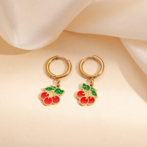 Three cherry earrings 1614