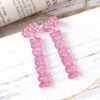 Wholesale Cross-border New Western-style Denim Hat HOWDY Pink Sequins Acrylic Pendant Earrings Distinctive Earrings