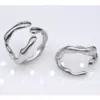 Wholesale 1 Piece Simple Style Irregular Solid Color Titanium Steel Plating Open Ring